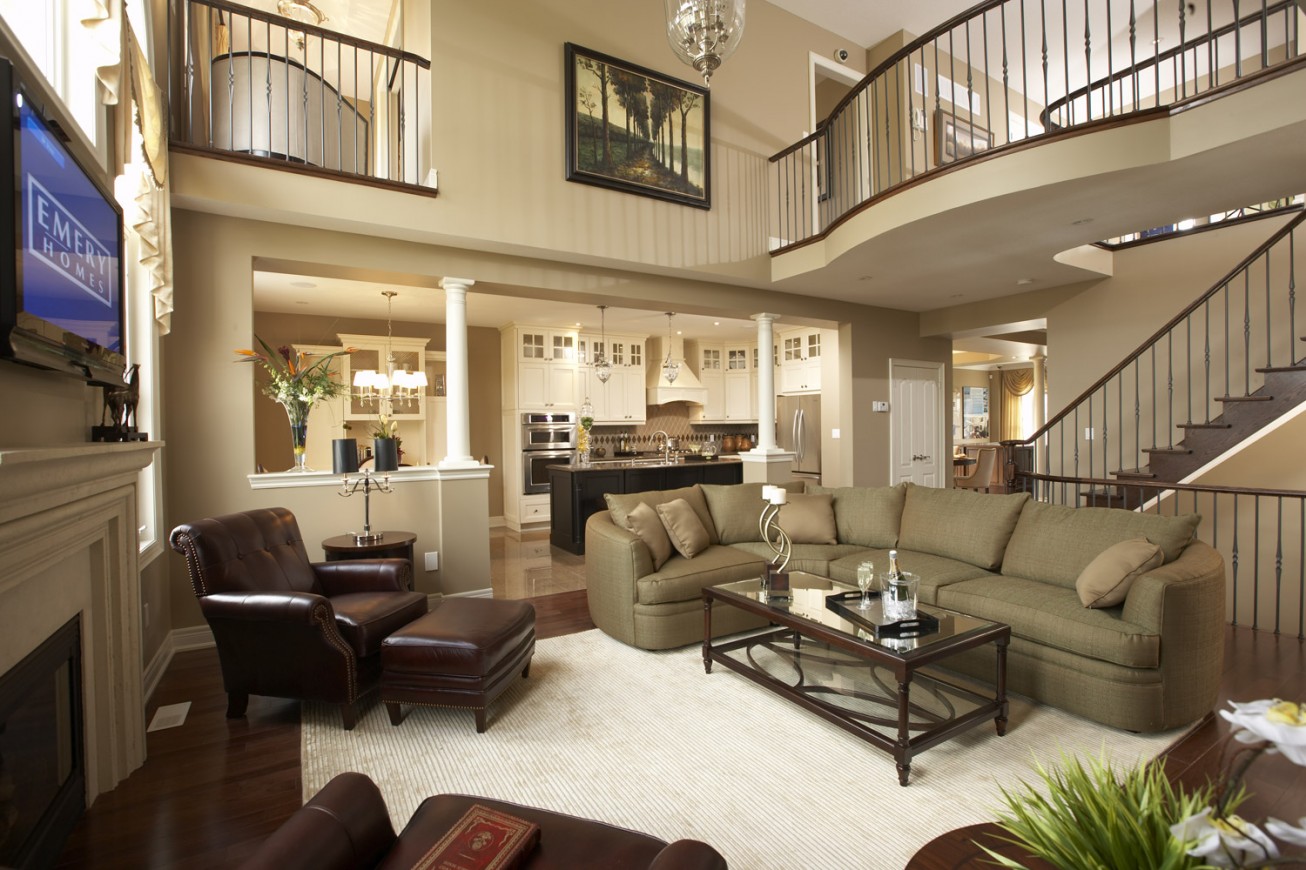 House With High Ceiling Living Room